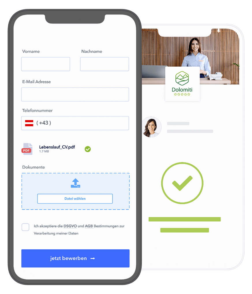 Employer Branding in Tirol - Mobile Karriereseite